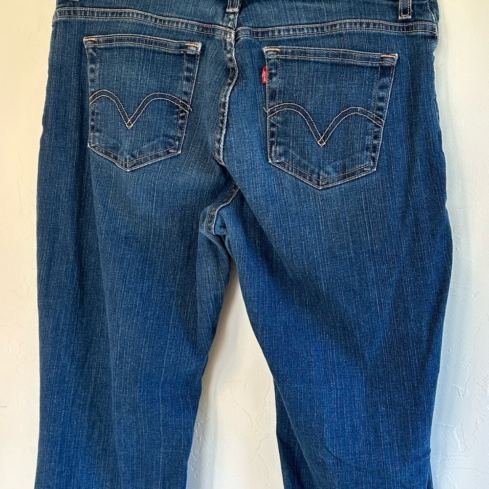 Levi's 550 Relaxed Bootcut Dark Blue Classic Style Denim Jeans Sz 14 Short - Picture 6 of 9
